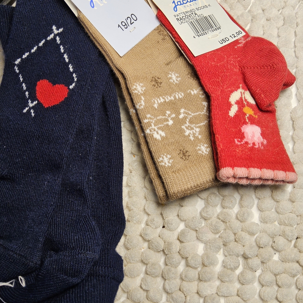 NWOT Jacadi 2 pair Socks and 1 pair blue tights - Picture 1 of 3